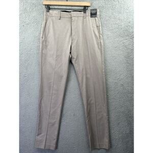 NORDSTROM Pants Mens 32 x 32 Gray Taupe Cotton Athletic Fit Non Iron Flat Front